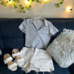 Selling the top! Good condition! Wore it a few times. Light blue medium